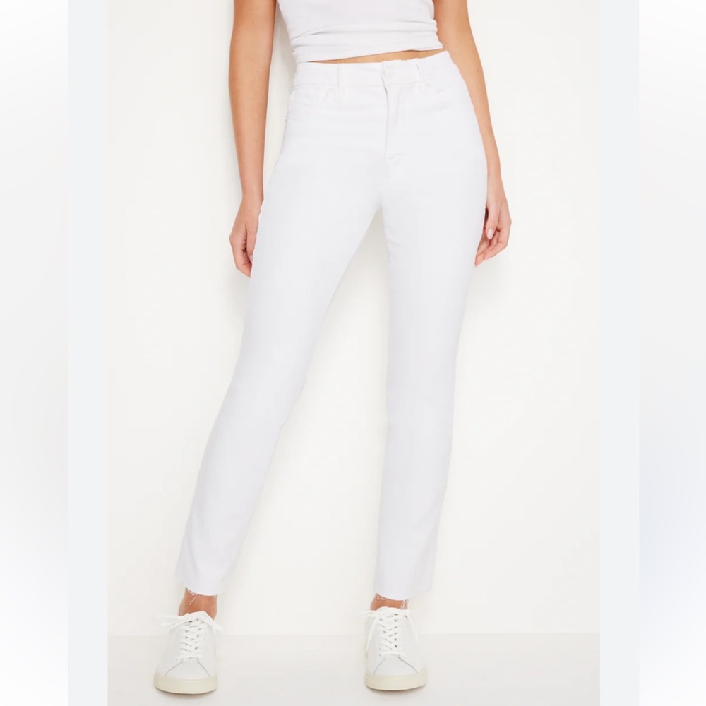 GOOD AMERICAN Good Legs Straight Jeans White Size 12/31